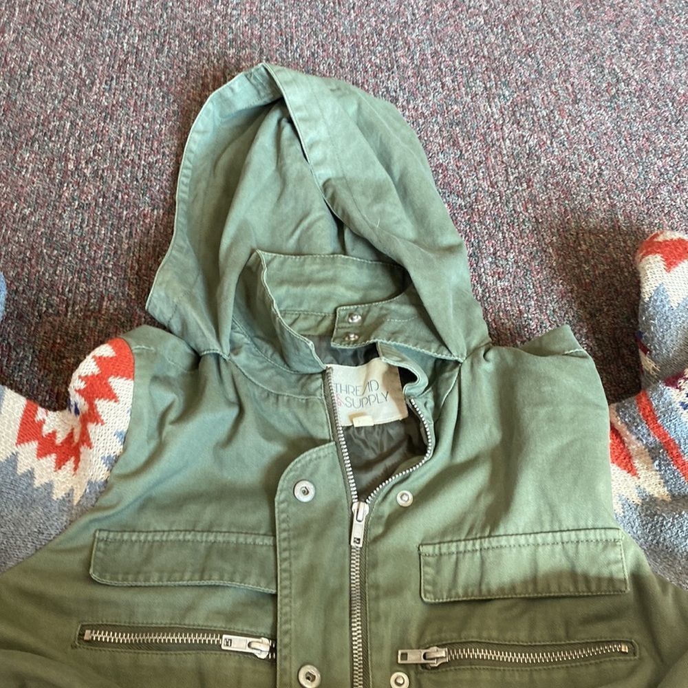 Thread & Supply Green Jacket Small - image 7